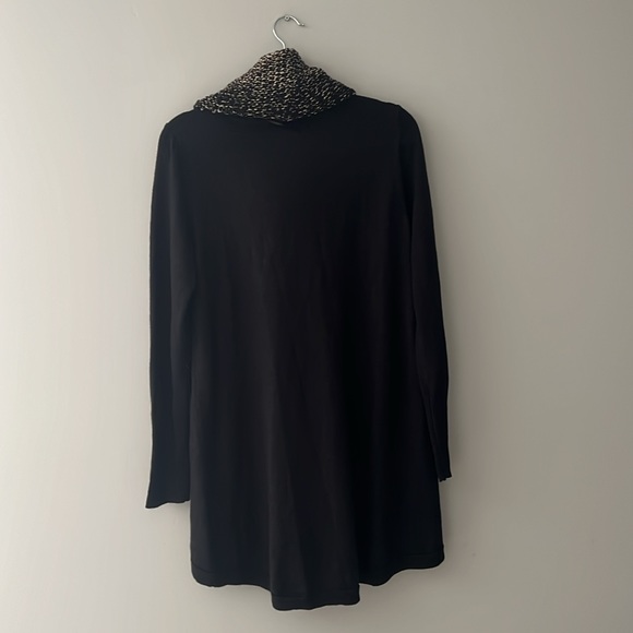Apt 9 Black Shimmer Removeable Cowlneck Tunic Sweater L - Picture 6 of 6